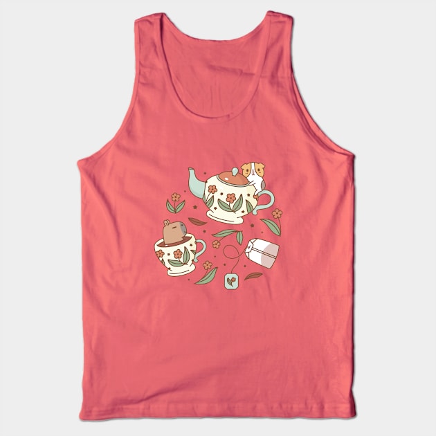 Bubu and Moonch, tea party Tank Top by Noristudio